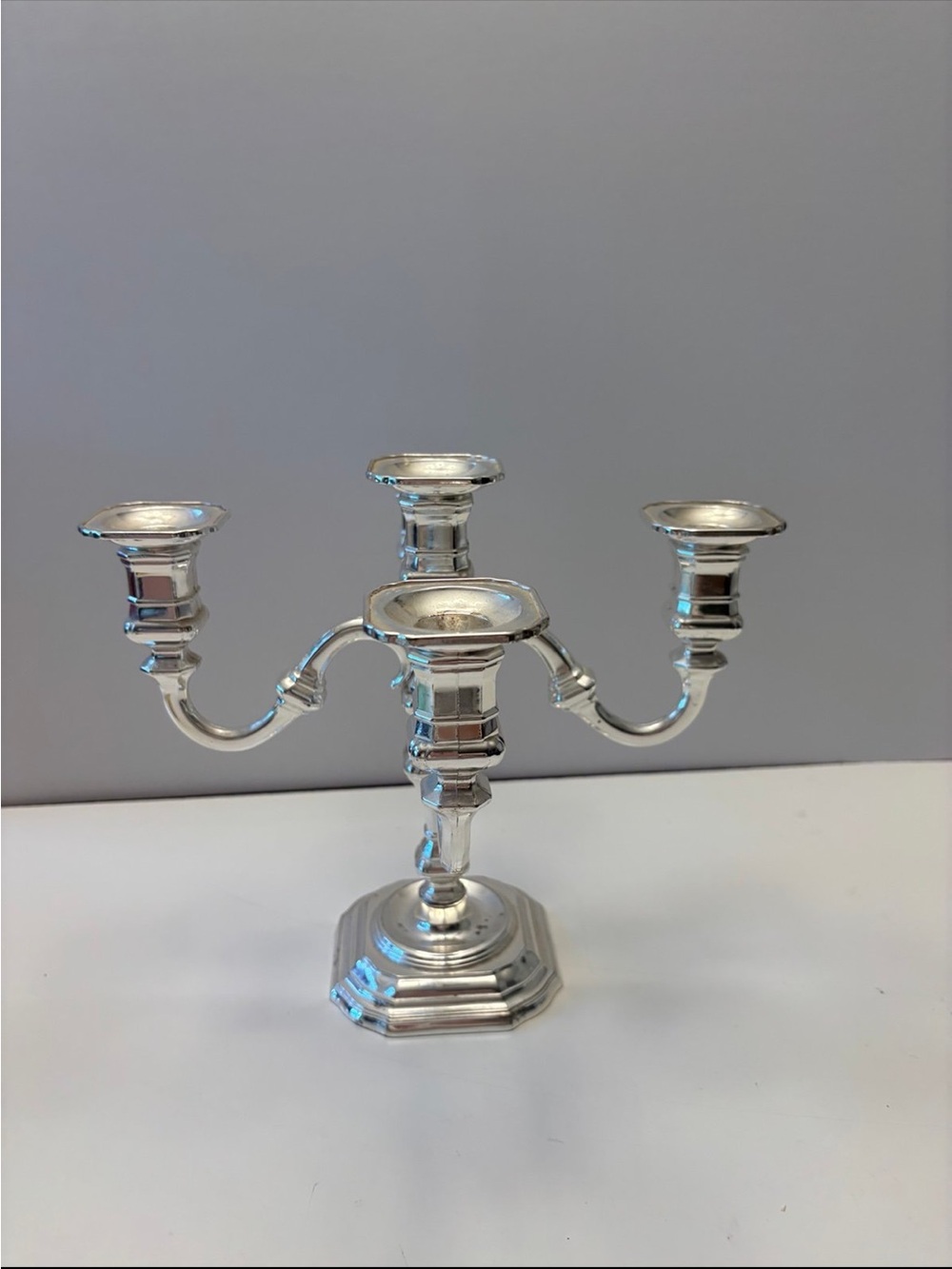 Vintage Five-Arm Silver Candelabra - Picture 6 of 11